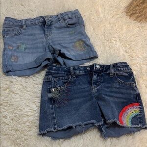 Cat & Jack Kids Denim Shorts with Rainbow and Patchwork
